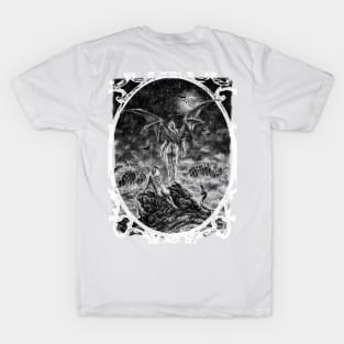 Devilish Wanderer Above the Sea of Fog and Dead Souls - Lucifer, Succubus, Fallen Angel, poster T-Shirt